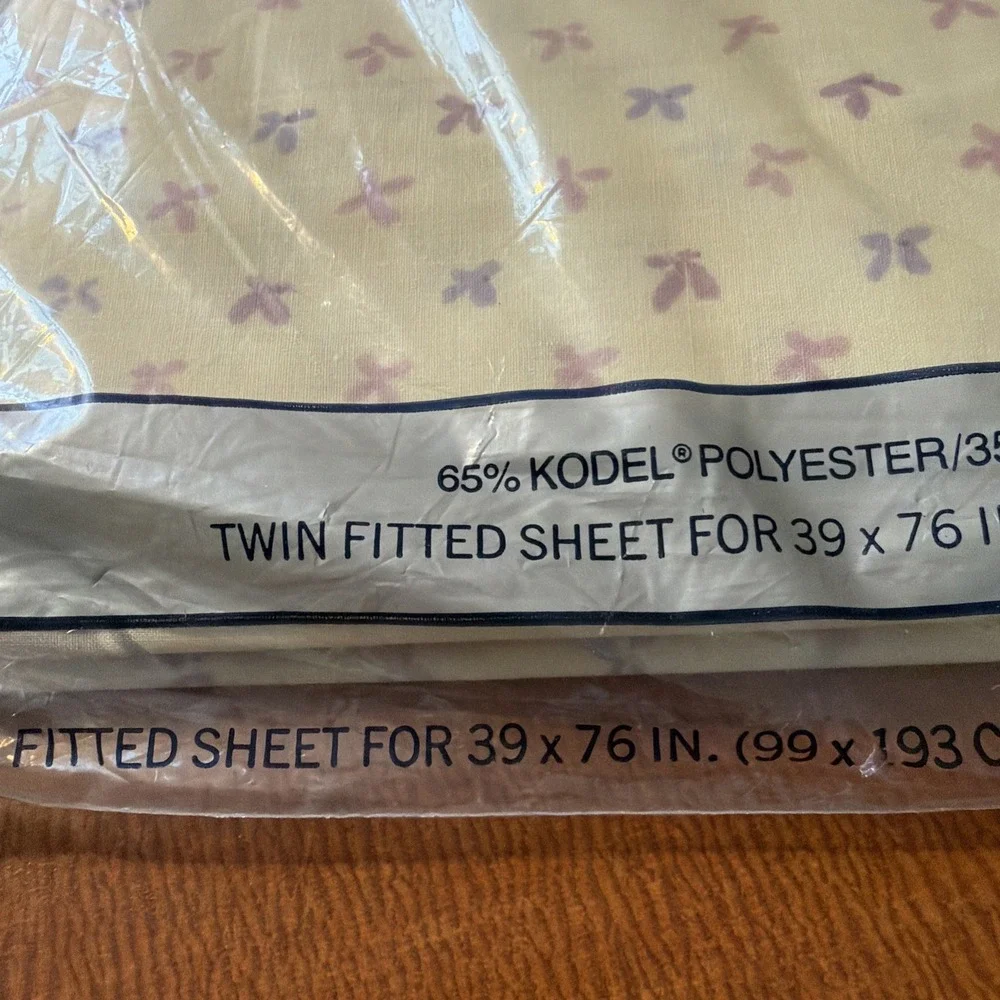 Vtg Bill Blasd Fitted Twin Sheet No Iron Percale 